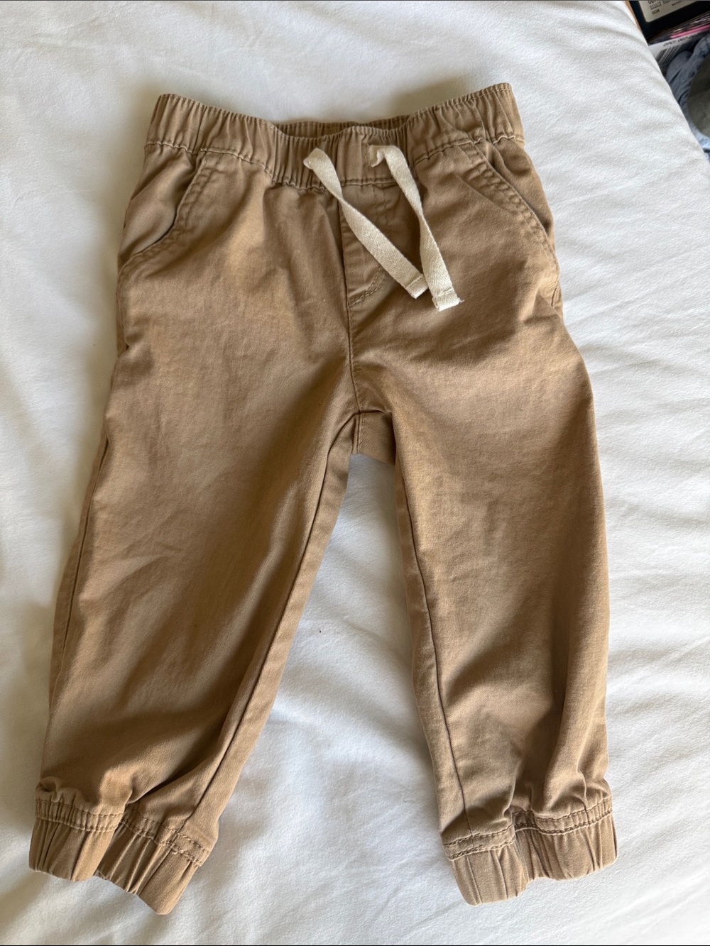 GAP Kids Brown Tan Drawstring Jogger Pants